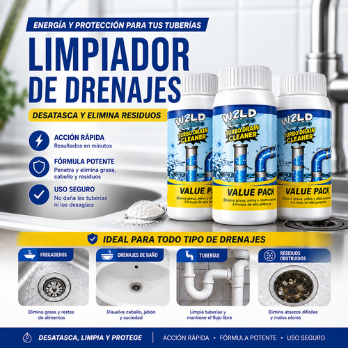 Tripack Polvo destapador de drenaje
